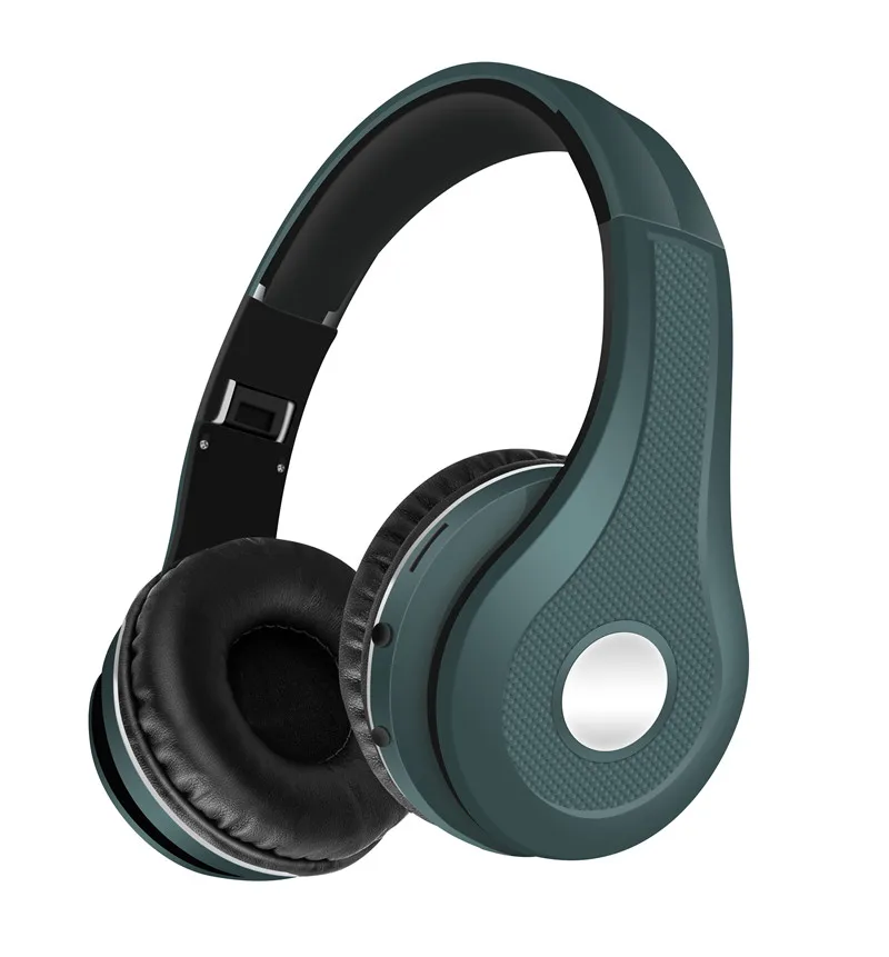 Модные беспроводные наушники металлического цвета с поддержкой FM TF карты Bluetooth 5,0 стерео гарнитуры MP3 Hifi наушники с микрофоном для телефонов - Цвет: Синий