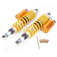 รถจักรยานยนต์ 360mm 14 "2 PCS รถจักรยานยนต์ด้านหลังโช้คอัพ Suspension Spring Damper สีเหลือง