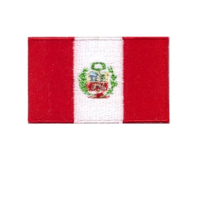 South American flag embroidery iron on patches for clothing - Цвет: Peru