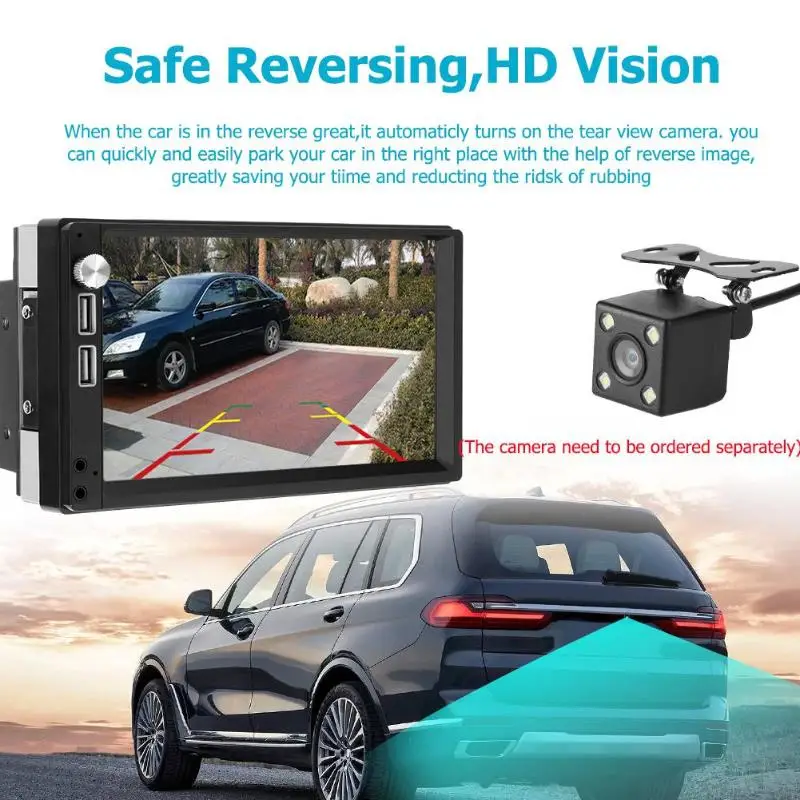 A5 7 дюймов Dashcam вождения зеркало видеорегистратор Android 8,1 стерео MP5 плеер + заднего вида автомобиля Камера + Видеорегистраторы для автомобилей