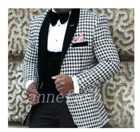 Costume Pied De Poule En Laine Pour Hommes Sur Mesure Tuxedos De Marie Marie Marie Marie De Fete De Mariage Avec Pantalon Noir Gilet 3 Pieces 8 Couleurs Nouvelle Collection 2017 Aliexpress