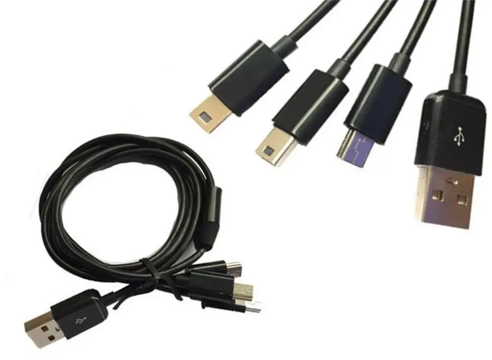 

USB 2.0 Type A Male to 3 Mini USB 5pin Charge Sync Cable for Mobile Phone Camera