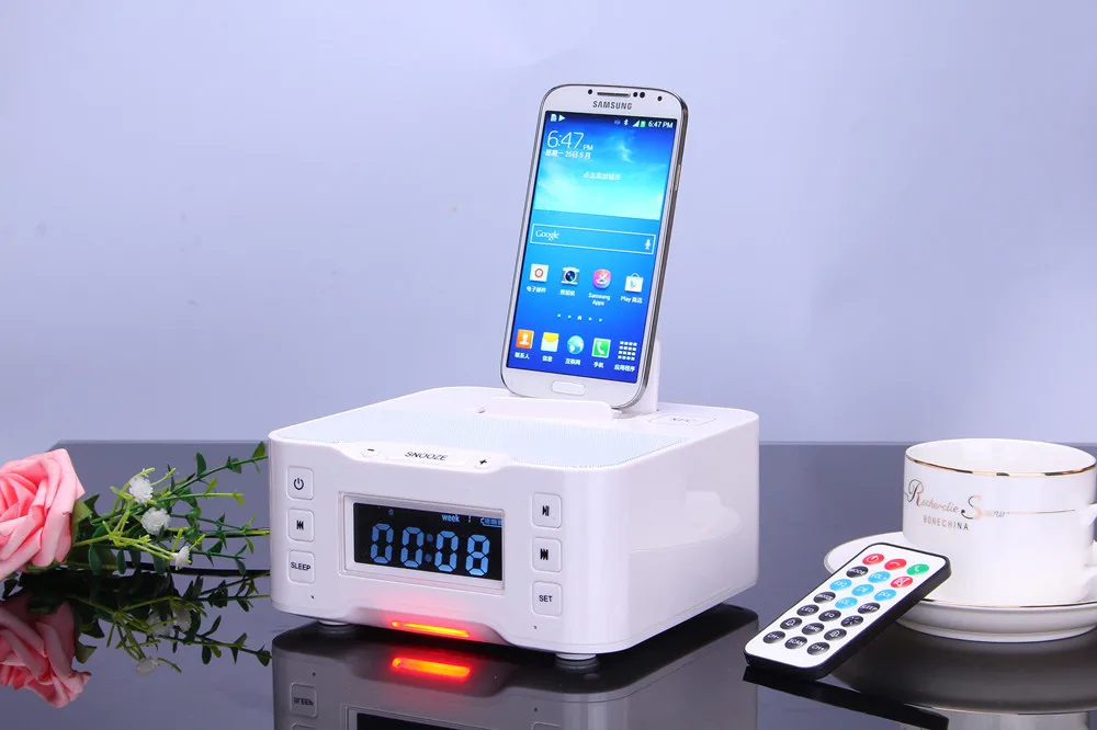 A9 Портативный беспроводной Bluetooth динамик NFC FM радио Будильник 8 Pin & Micro Зарядное