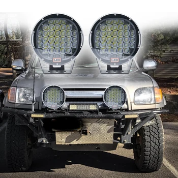 

185w 9" Red Black Spot LED Work Light Off Road LED Light Bar 12v Driving Lights Super Bright for Jeep Cabin Boat SUV Truck ATVs