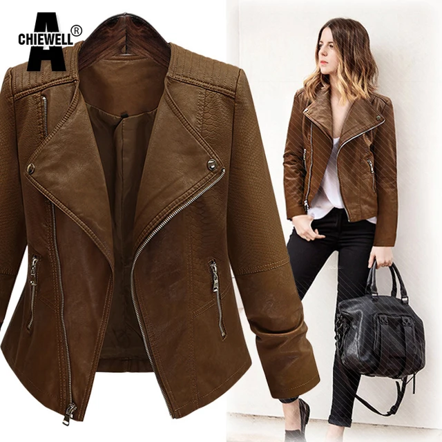 Black Faux Leather Long Jackets Women 2018 Autumn CHEAPEST