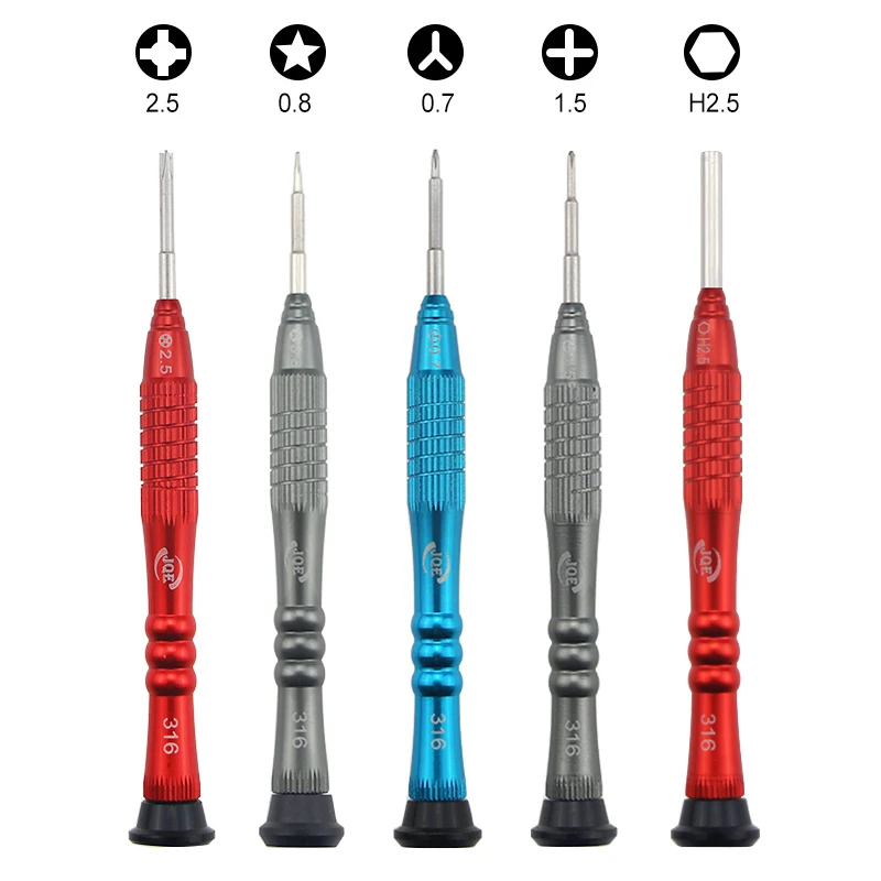 

UANME 5PCS/LOT Precision Screwdriver Set For iPhoneX 8 7plus Opening Repair Tools Kit No. 316 Screw driver Kit