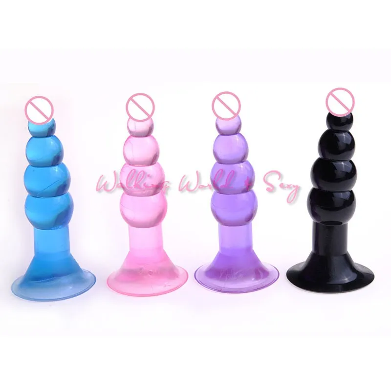 4 Color Silicone Anal Sex Toys Anal Beads Butt Plug Anus Insert Stopper G-Spot Massager Adult Sex Products Anal Dildo Unisex (4)