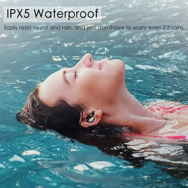 LEORY TWS Wireless bluetooth 5.0 Earphone 8D Stereo CVC6.0 Noise Cancelling HeadsetBilateral Call IPX5 Waterproof