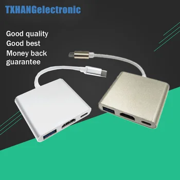 

Type-C to 4k HDMI USB 3.1 Cable 3IN1 HD USB 3.0 HUB USB-C Charging Port Adapter