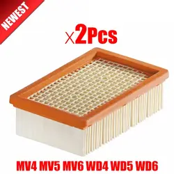 2 шт./лот фильтр для Karcher mv4 MV5 MV6 wd4 wd5 wd6 Wet & Dry Пылесосы для автомобиля Замена Запчасти #2.863- 005.0 НЕРА фильтры