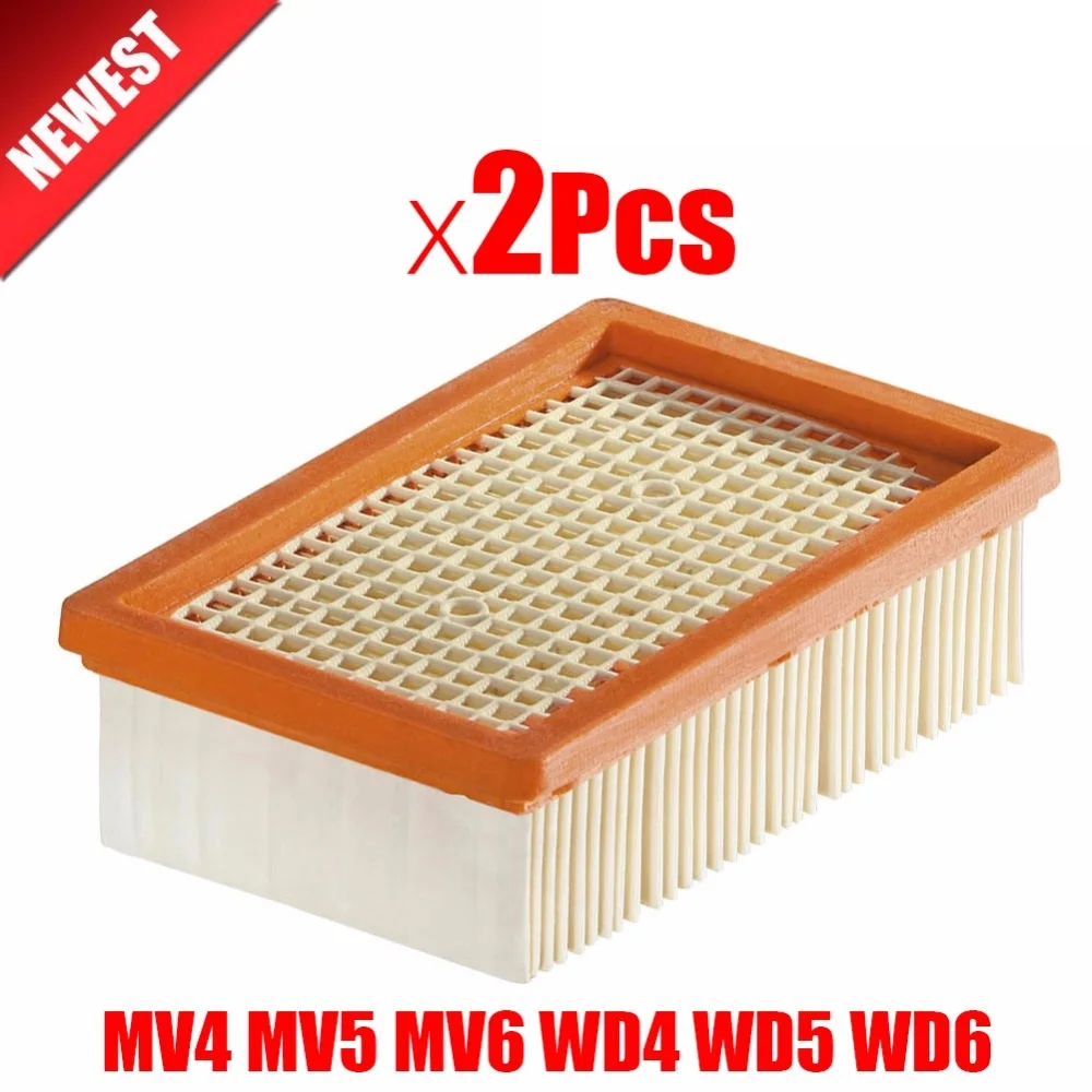 2Pcs Lot Filter For KARCHER MV4 MV5 MV6 WD4 WD5 WD6 Wet Dry Vacuum Cleaner Replacement