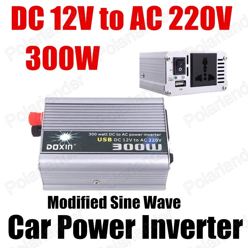 Автомобильный преобразователь питания USB зарядное устройство DC 12 В к AC 220 В 300 Вт модифицированное синусоидальное зарядное устройство USB