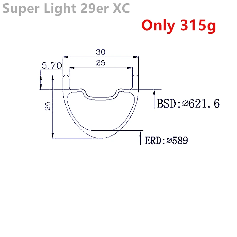 

[SOBE30XC] only 315g 29er mtb rims 30mm Width Carbon Fiber MTB Clincher Rim Hookless Tubeless Compatible solo bicycle