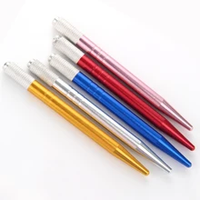 20 шт. Серебряный Золотой Фиолетовый Розовый Красный Синий Ручной Перманентный макияж для бровей аппарат для татуажа микро облопачивание tebori ручка для лезвия