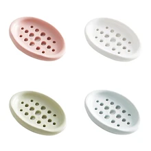 1 шт. Творческий Овальный Форма простой мыло, мыльница лоток мыльница стока нетоксичные силиконовые контейнеры для душ кухня ванная комната