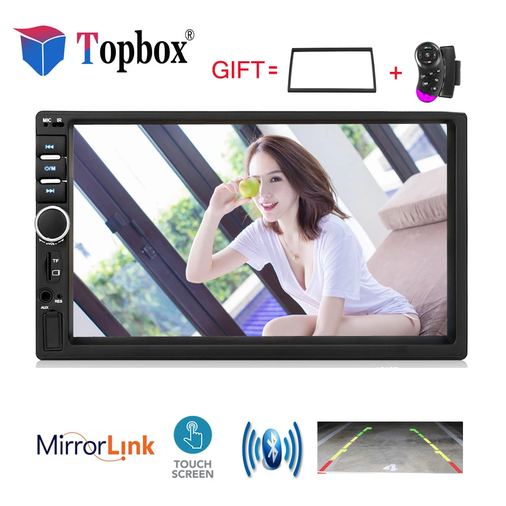 

Camecho 2din car radio 7" HD mirror link MP5 Multimedia Player 12V Bluetooth Autoradio AUX/USB/FM Stereo Radio With Rear Camera