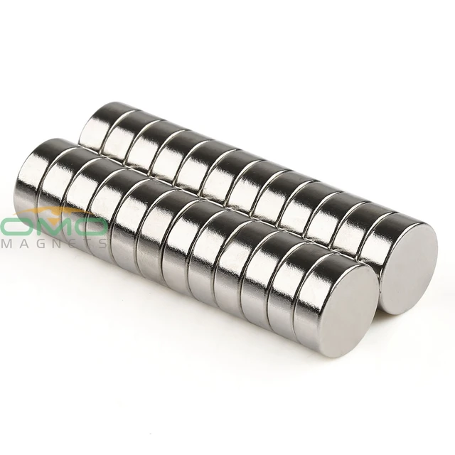 omo magnetics 24pcs super magnet n35 grade 14mm x 5mm neodymium super strong magnetic sheets