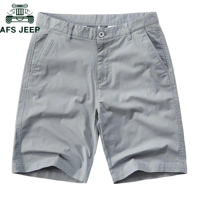 AFS JEEP брендовые Летние повседневные шорты мужские хлопковые шорты с Sim Fit bermuda masculina, большие размеры 29-42, пляжные шорты до колен для мужчин s