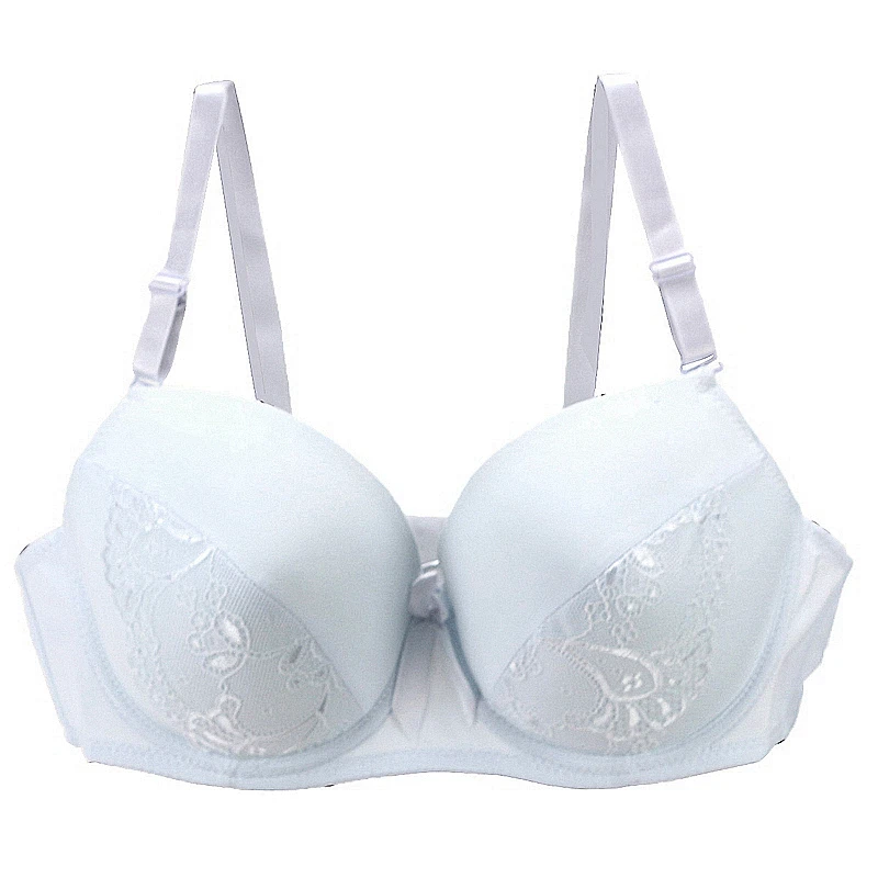 Xiushiren Size 40C 40D 42C 42D 44C 44D Summer Floral Big Cup Bra White