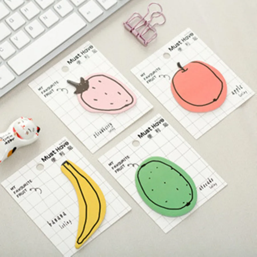 New cute sweet fruit style notepad paper sticky message note Memo pad