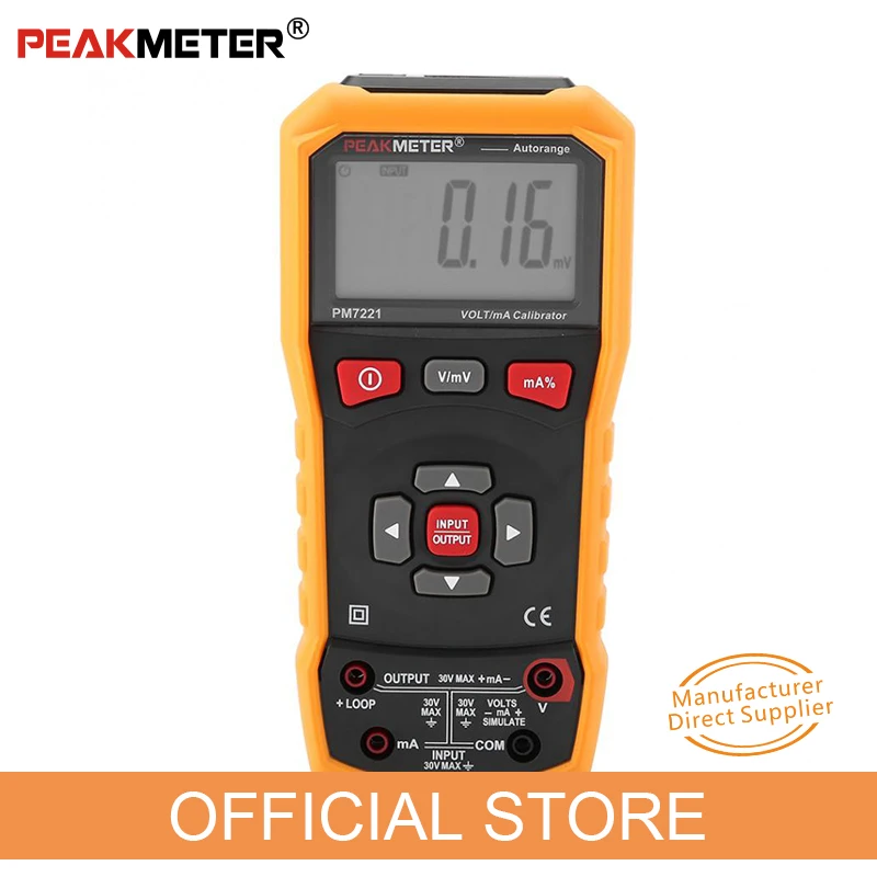 PEAKMETER PM7221 Профессиональный цифровой калибратор постоянного напряжения тока 0-10 в