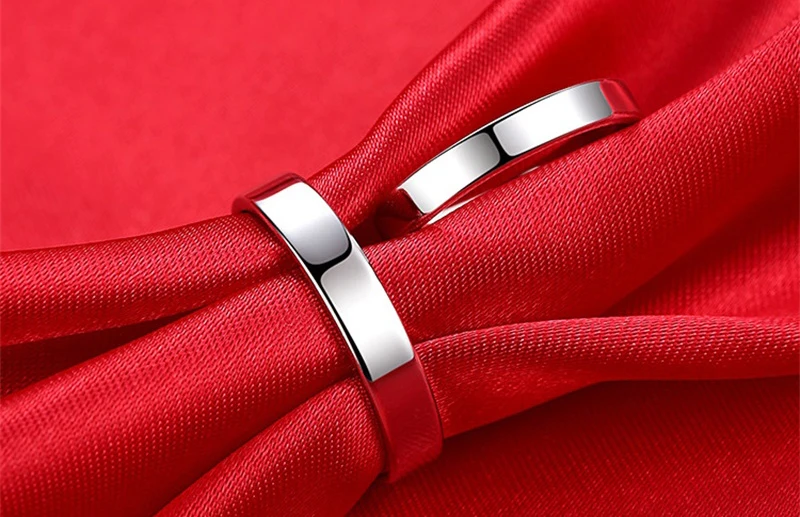 LMNZB Original Solid 925 Silver Wedding Rings For Lovers Fashion Dress Accessories Couple Gift Jewelry Engagement Ring Set JA008
