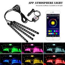 Приложение управления салона автомобиля RGB декоративная атмосфера светодиодные полосы света для Mercedes w203 w204 w211 w210 Toyota corolla avensis