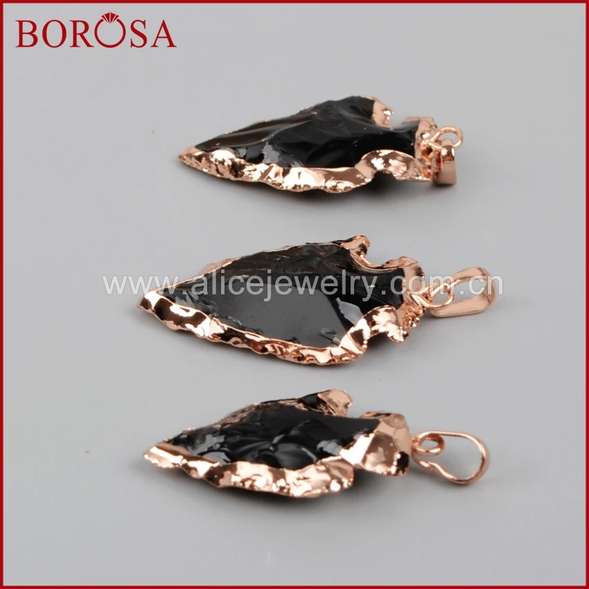 Bohoseason Druzy Arrow Pendant Black Grey Gold 40mm Jewellery Findings Charms