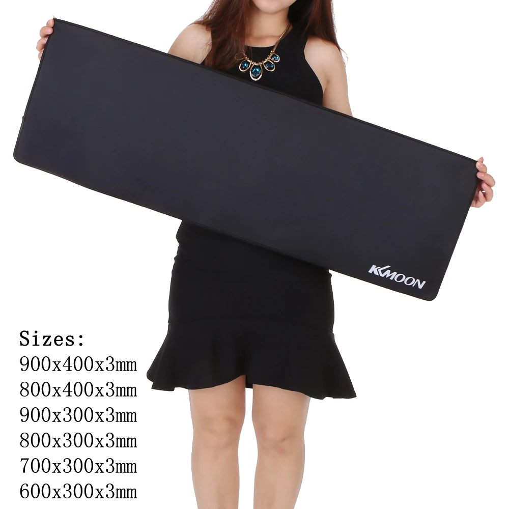 Kkmoon Large Size Plain Black Extended Water Resistant Anti Slip