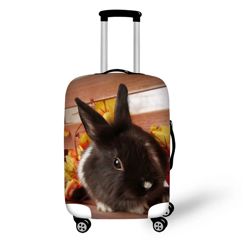 Animal rabbit bunny travel accessories suitcase protective covers 18-32 inch elastic luggage dust cover case stretchable