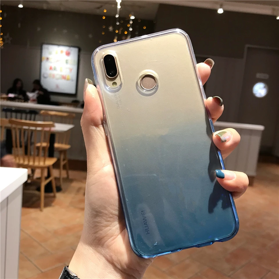 Gradient TPU Silicone Case For Huawei Honor 8X 10 9 7X 6X 7A 6A Y5 Y6 Y7 2018 Cover Back Soft Full Phone Cases Coque |