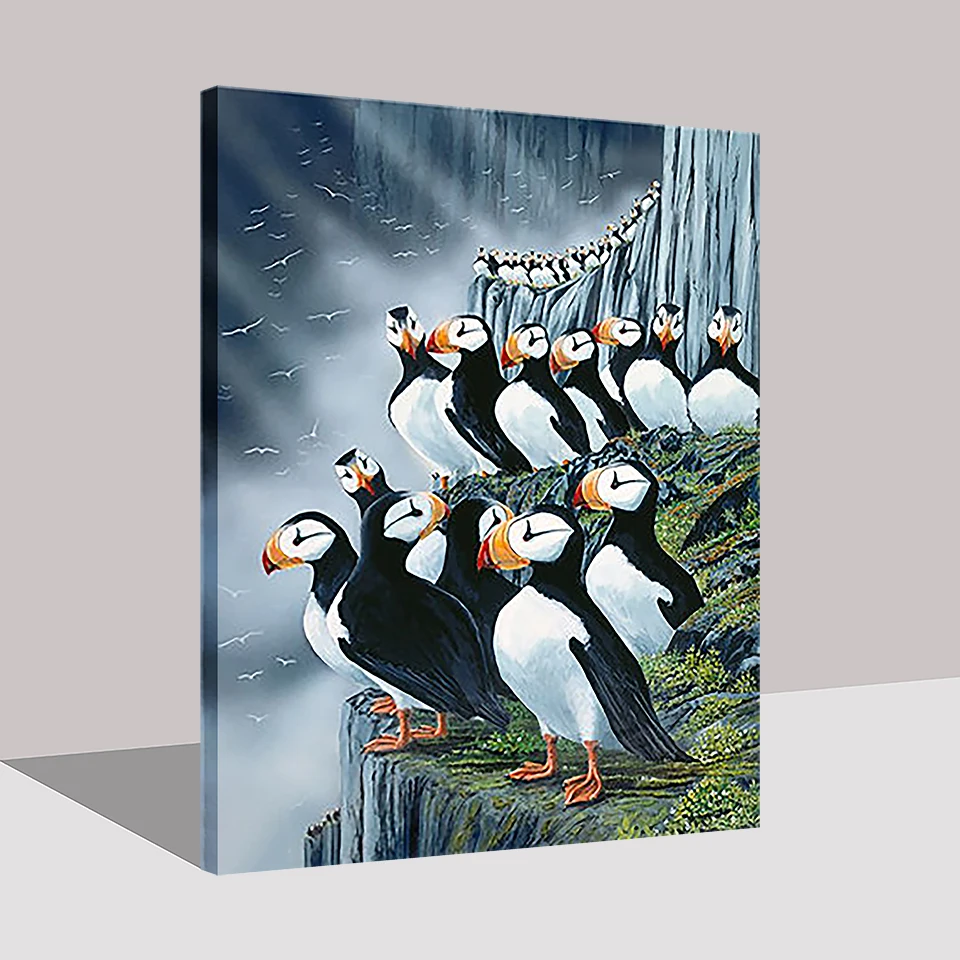 Horned-Puffin-Painting-By-Numbers-DIY-Digital-Sea-Parrot-Oil-Pictures-On-Canvas-Home-Decor-Good (2)