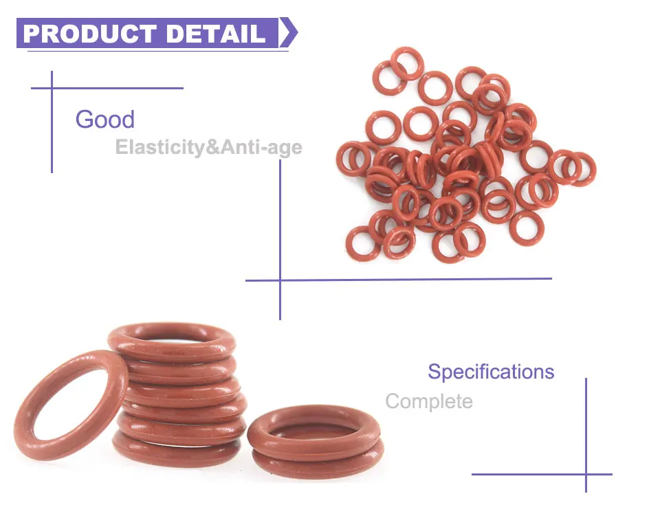Gearway 1,8 мм толщина уплотнительное кольцо красные силиконовые уплотнительное Тип кольцо 1,8/2/2,24/2,5/6,7/6,9 мм внутренний диаметр VMQ 55SH твердость уплотнительное кольцо резиновая прокладка