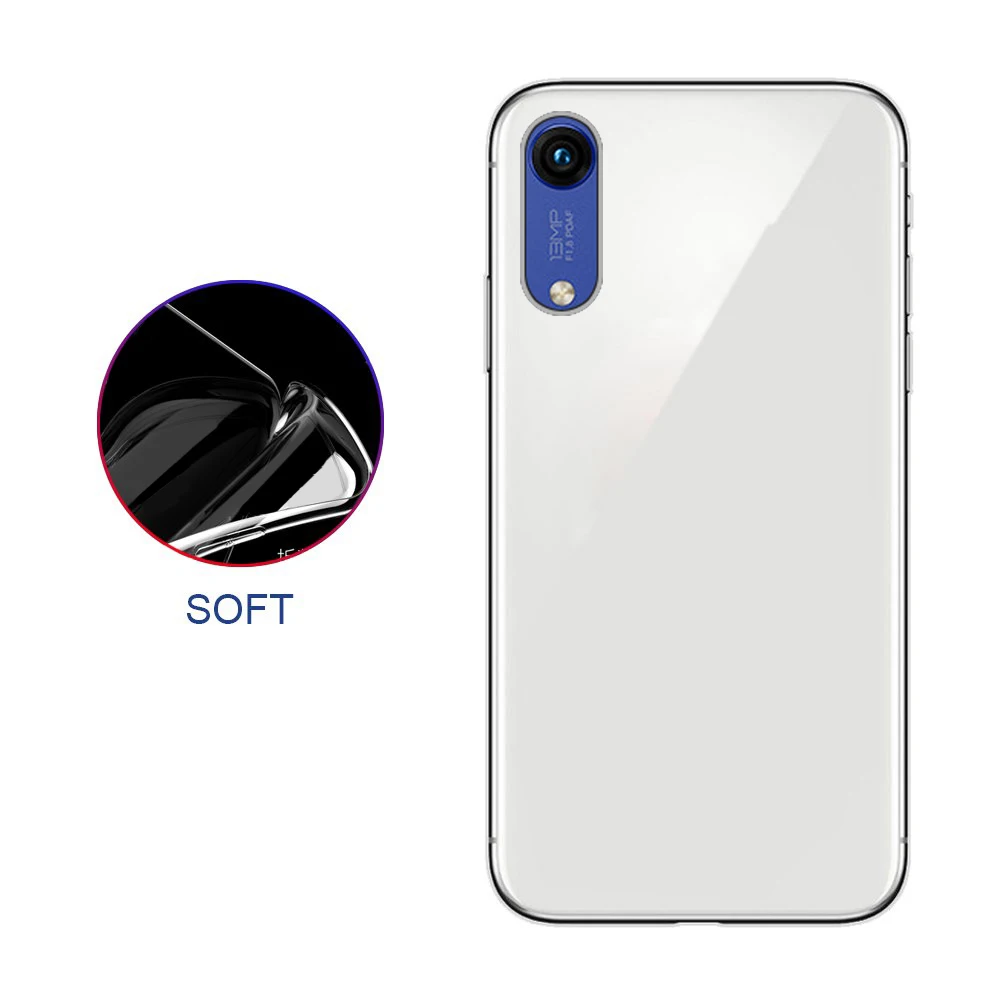 Чехол для Huawei Honor8A без отпечатков пальцев мягкий пластиковый прозрачный Простой