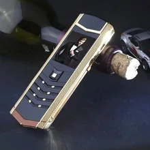 Russe clavier bouton De Luxe en métal + en cuir logement d’origine chine gsm double sim Téléphones Cellulaires bluetooth mobile téléphone H-mobile V1