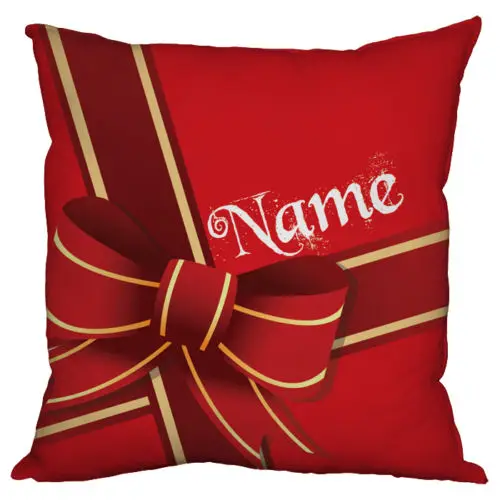 

Red Custom Name Personalized Christmas Cushion Cover Throw Pillow Case Personalised Christmas Gift Present Decoration Two Sides