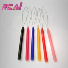 Микро кольца петля инструмент пластиковые волосы петля для нити иглы волос Нитевдеватель иглы