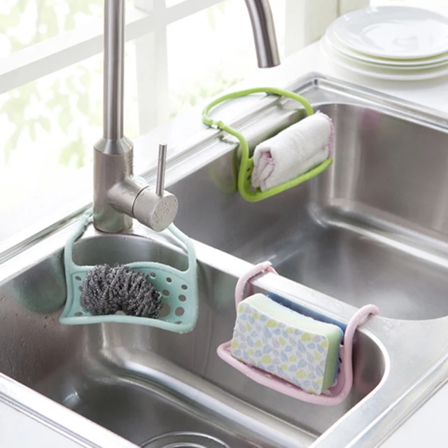 Kitchen Foldable Storage Shelve Rack Sponge Soap Holder Drain Kitchen Foldable Storage Shelve Rack Sponge Soap Holder Drain Shelving Sundries Organization Home
