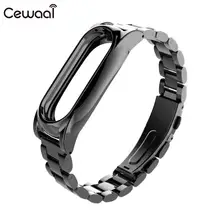 Сменный Браслет из нержавеющей стали с безвинтовым ремешком для Xiaomi Mi Band 2