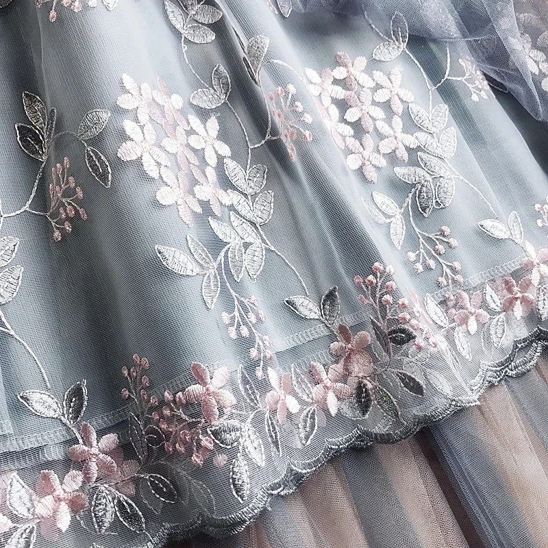 Surmiitro, длинная Тюлевая юбка макси с цветочной вышивкой для женщин, для весны и лета, Корейская элегантная плиссированная юбка с высокой талией для женщин