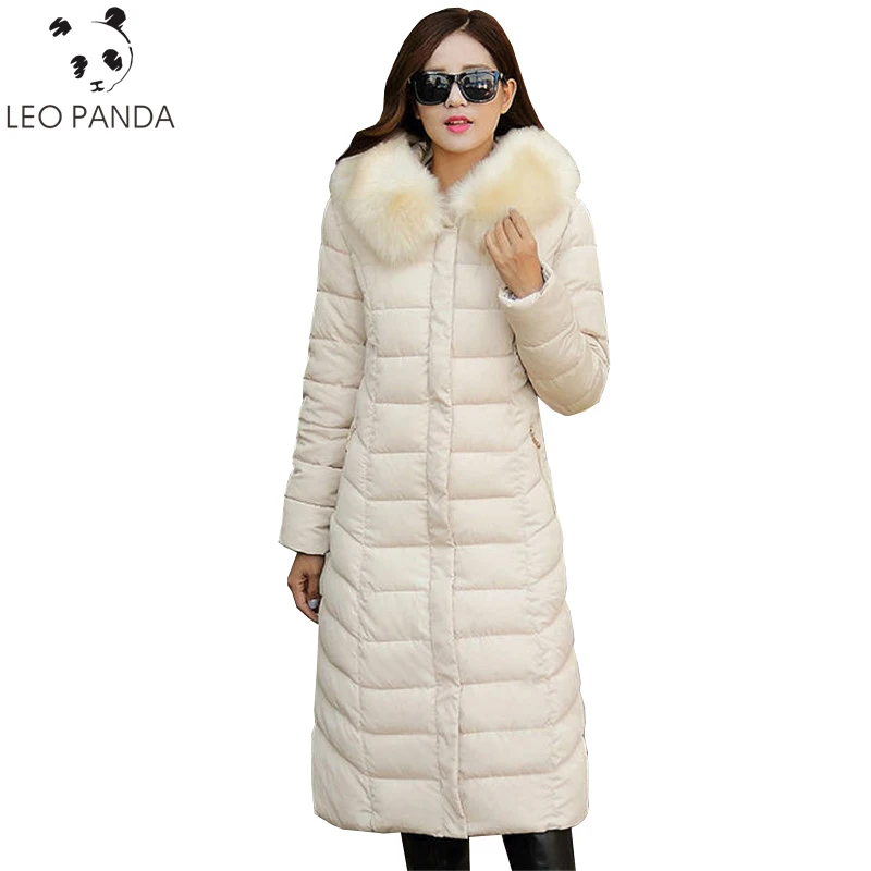 

Detachable Large Fur Collar Winter Down Cotton Coats Women Thicken Hooded Slim Female Jacket Plus Size 5XL Women's Padded Parka