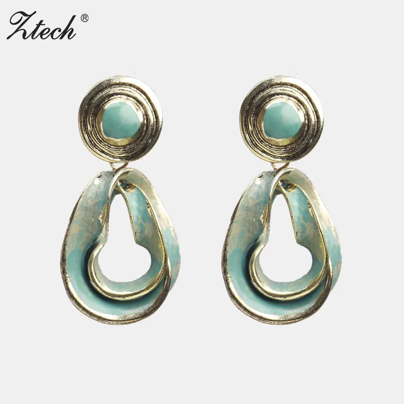 

Ztech ZA 3 Colors Dangle Drop Earrings Women Fashion Statement Earrings Wedding Party Hanging Earrings Jewelry Wholesale Gifts