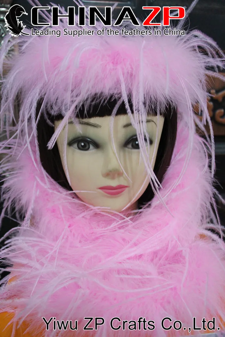 pink ostrich feathers boa (9)