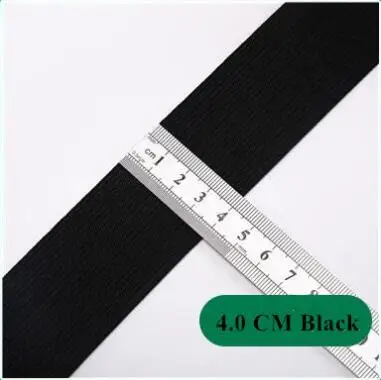 5Meters 1-6CM Black/White High Elastic Band Nylon Webbing Spandex Ribbon Garment Trousers Hair Tie Dress Lace Sewing Accessories - Цвет: Black 4 cm