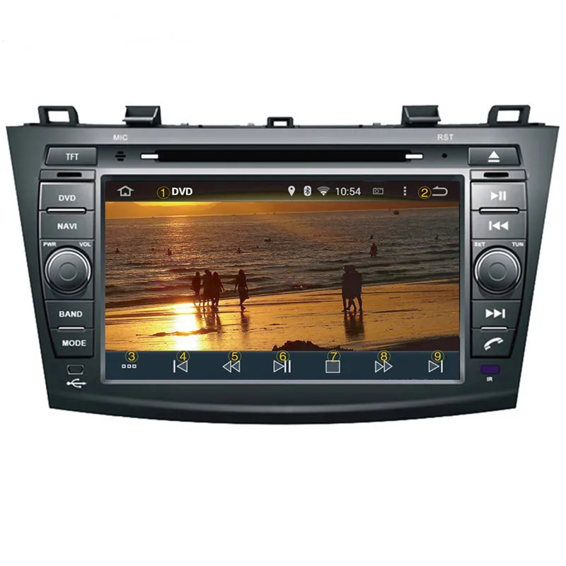 Flash Deal Octa Core 4G RAM 64G ROM Android 9.0 Car DVD Multimedia Player Auto GPS Navigation for MAZDA 3 2010- 19