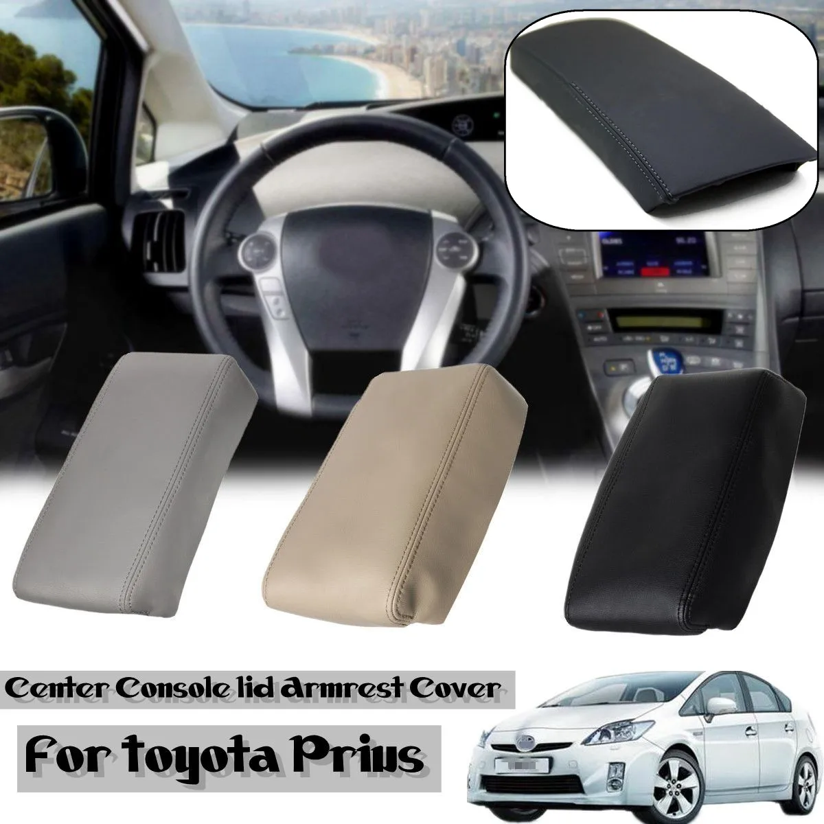 PU Leather Car Center Console Armrest Cover Auto Arm Rest font b Box b font Pad