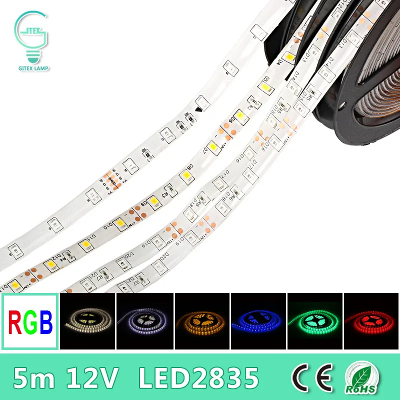 Светодиодная лента гибкая водонепроницаемая 5 м 12 В|12v rgb led|12v rgbstrip light waterproof |