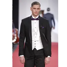 Mens Formal Wear Mens Suits Burgundy Groom Wear Slim Fit 3 Piece Wedding Suits For Men custom made