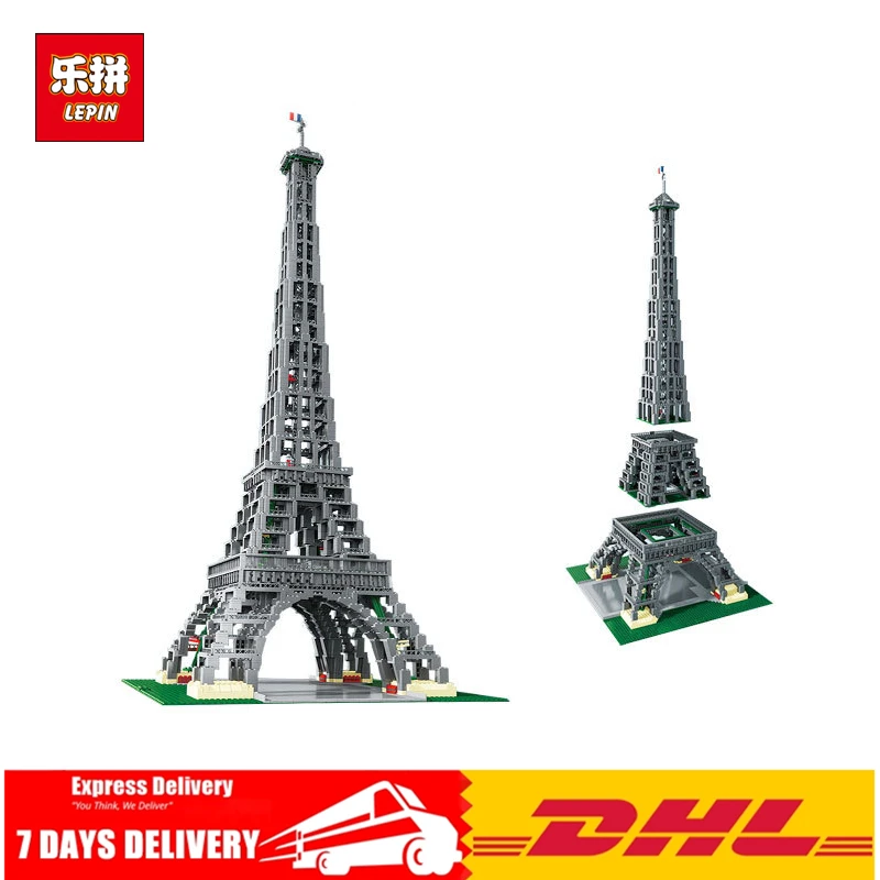 

DHL Lepin 17002 3478Pcs The Legoingly 10181 Paris Eiffel Tower Set Model Building Blocks Bricks As Birthday Gifts Toys For Kids