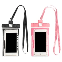 2 шт. водонепроницаемый чехол для телефона 6,3 дюйма чехол для телефона Встроенный аварийный свисток Пляжная сумка для дайвинга и плавания для iPhone X XS 8 7 s Plus